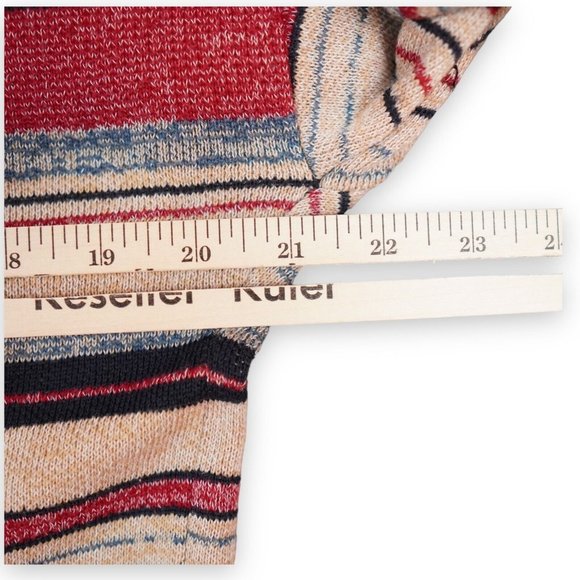 Janice Apparel Open Cardigan Womens Peach Black Aztek Southwest Soft Comfy - Picture 5 of 9